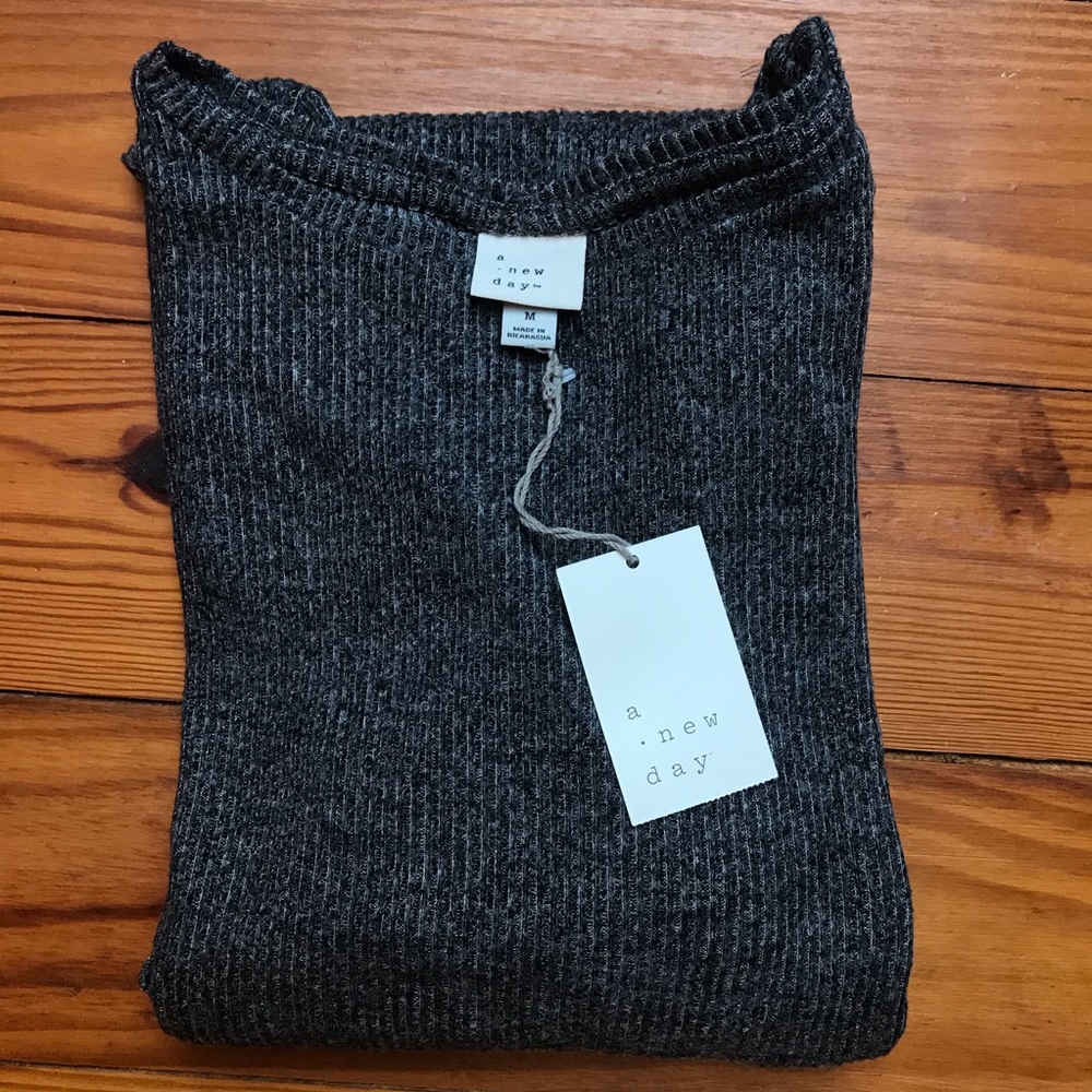 A New Day Gray Knit Bodycon Dress, NWT, M - Picture 14 of 14